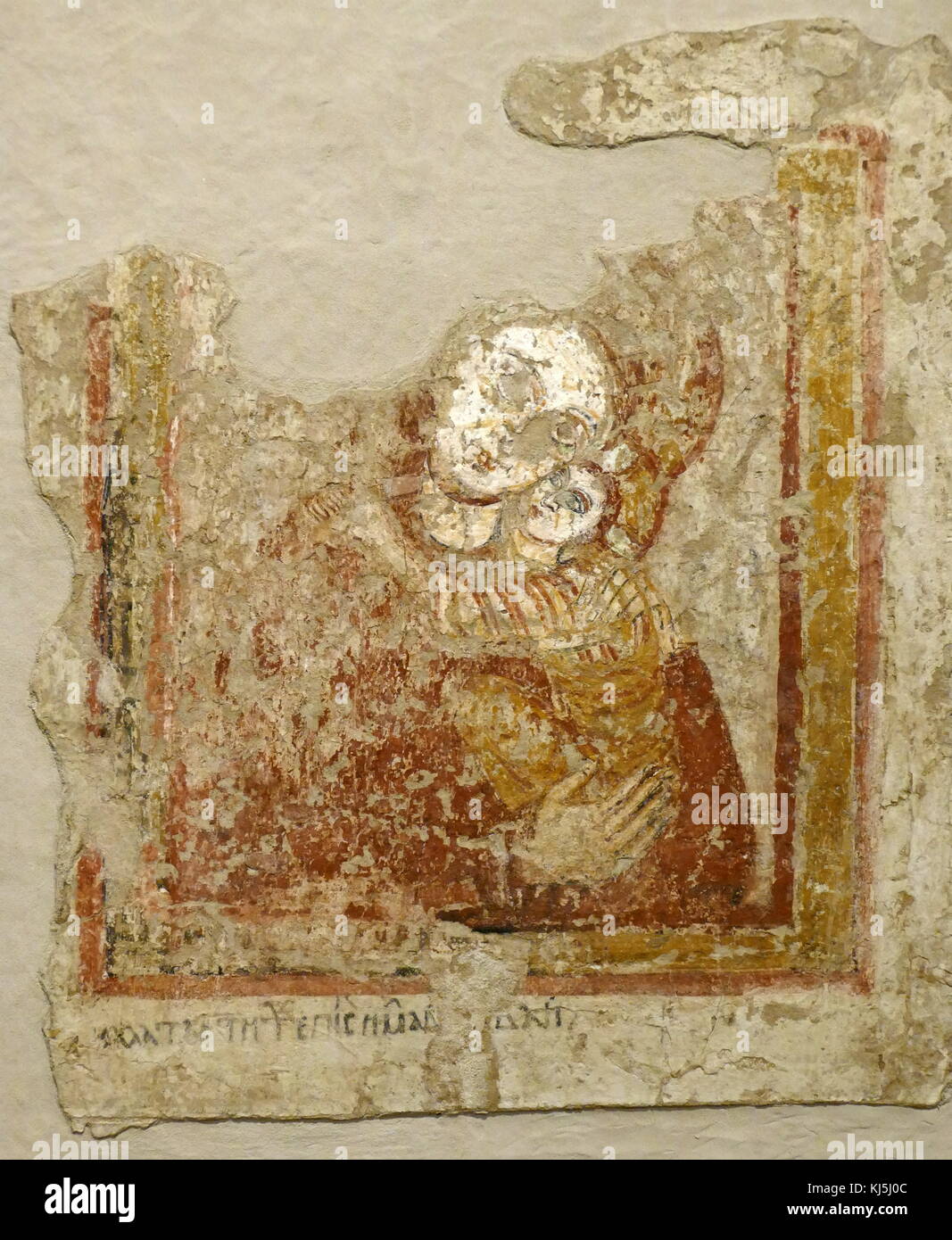 Angelo con la spada (l arcangelo Gabriele), Faras Cattedrale Sudan, xi secolo D.C. Foto Stock