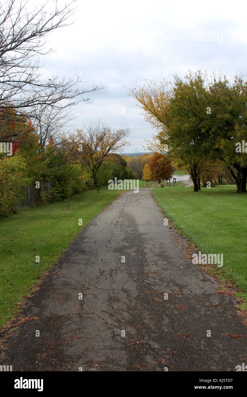 Le scene di autunno nel mese di novembre cupo. Foto Stock