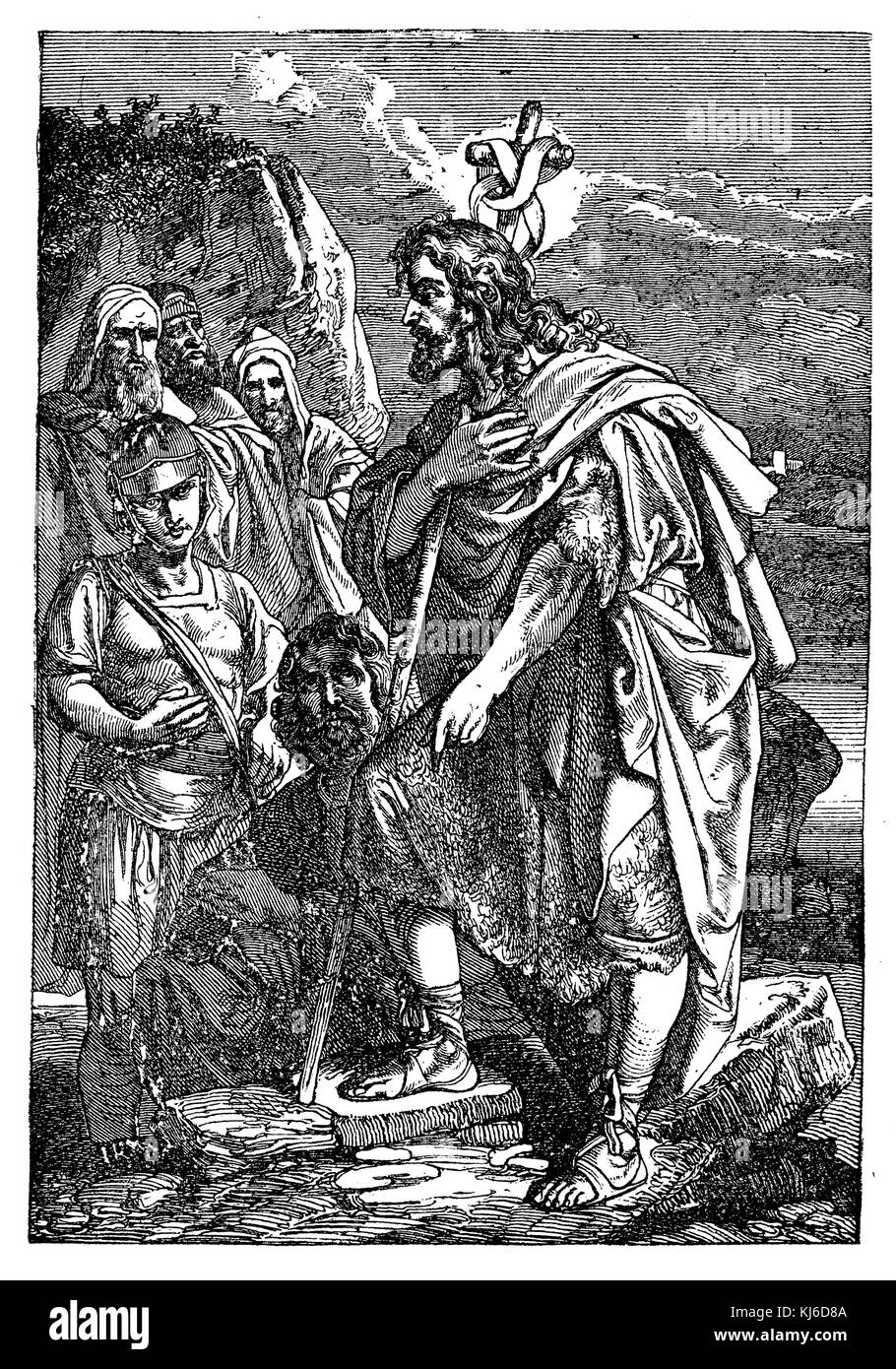 Giovanni Battista chiede pentimento (Johannes der Täufer fordert zur Buße auf) Foto Stock