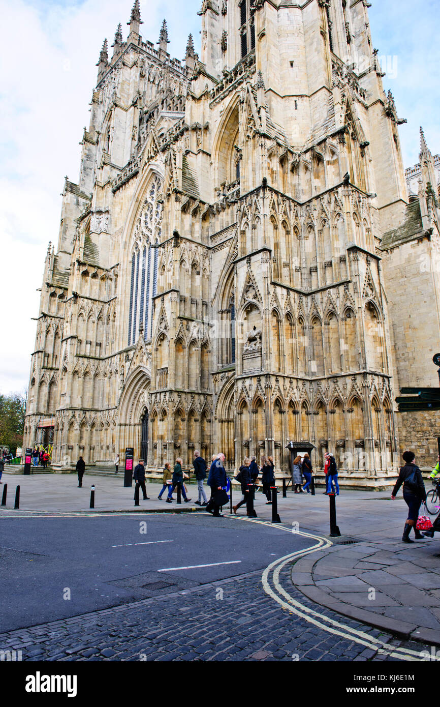 York,YorMinster,Cattedrale,il caos,vicoli,antiche strade,il Museo Nazionale delle Ferrovie,antica città murata,risalente ai Romani,Nord YorkGreat Gran Bretagna Foto Stock