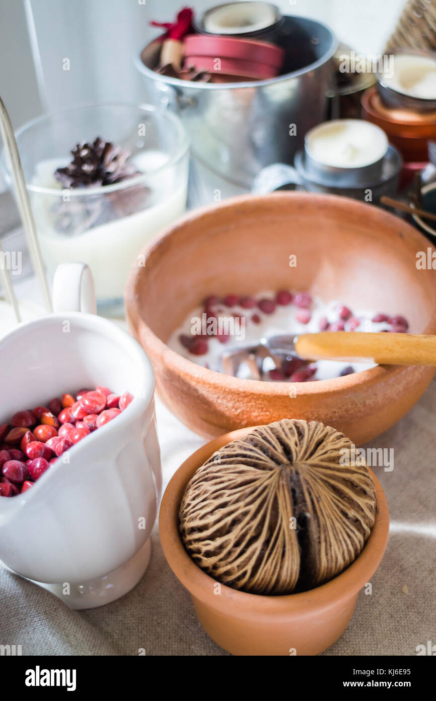 Sementi e asciugare le erbe room decoration, stock photo Foto Stock