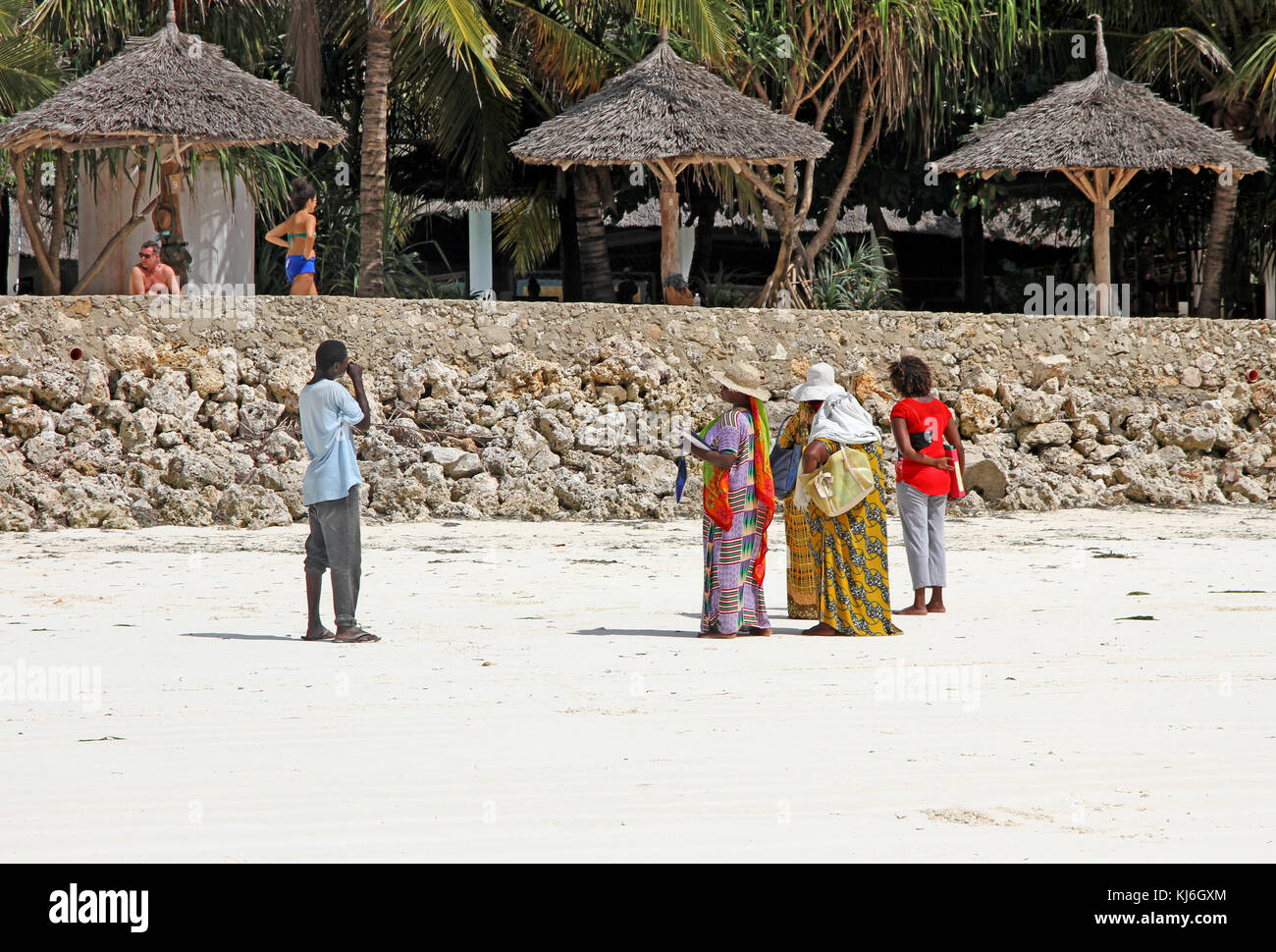 Uroa Bay Beach, isola di Unguja, Zanzibar, Tanzania Foto Stock