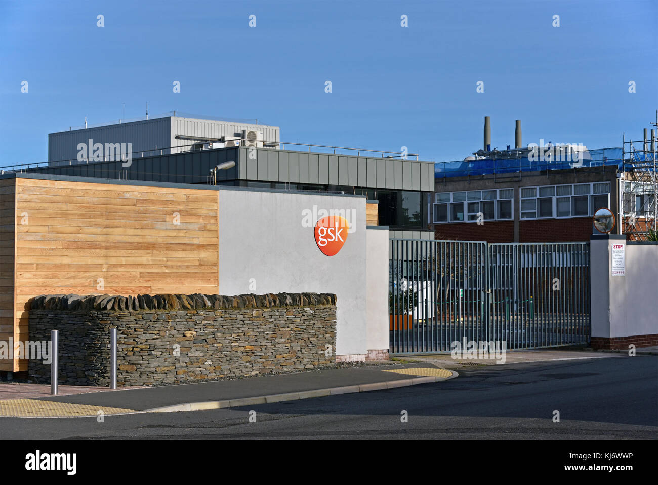 GlaxoSmith Kline fabbrica farmaceutica. Ulverston, Cumbria, England, Regno Unito, Europa. Foto Stock
