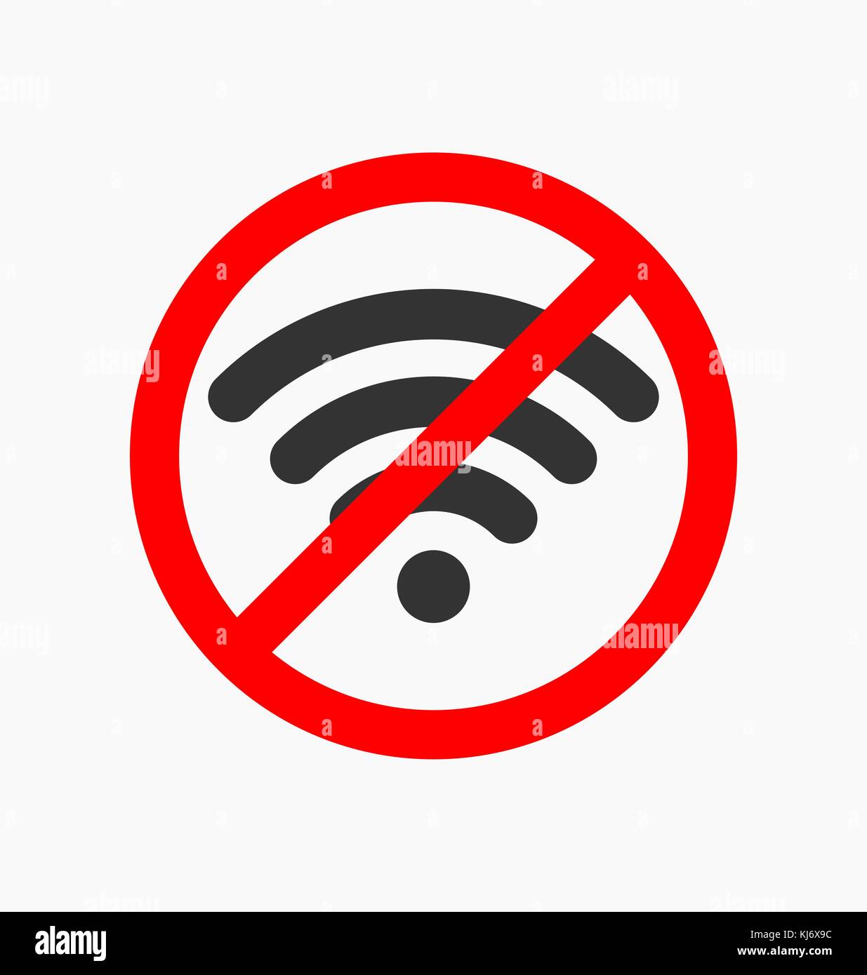 Nessuna icona wifi illustrazione segno Illustrazione Vettoriale