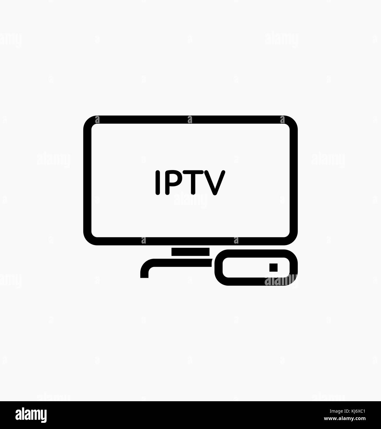 Tv box / iptv icona illustrazione vettoriale. Illustrazione Vettoriale