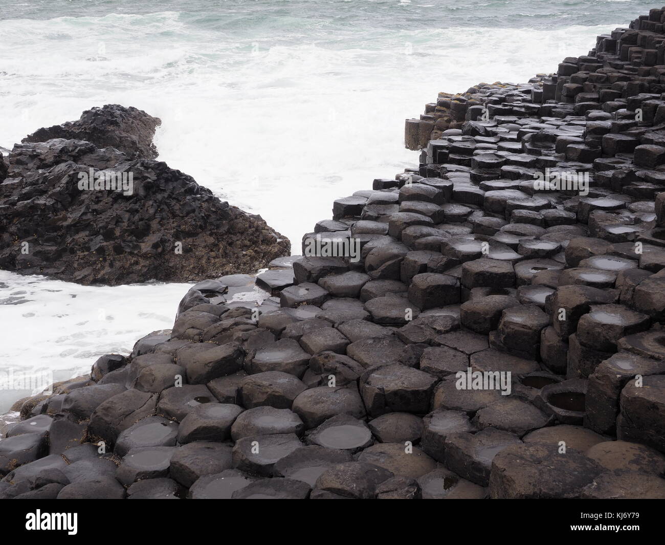 L'incredibile Giants Causeway, County Antrim Irlanda del Nord Regno Unito Foto Stock