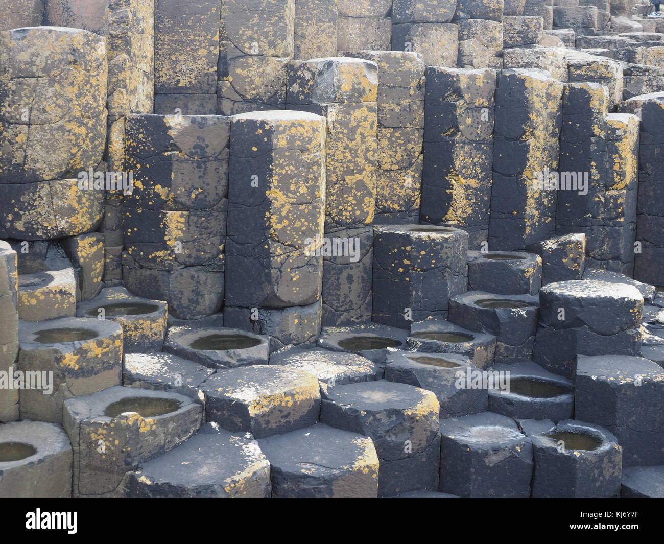 L'incredibile Giants Causeway, County Antrim Irlanda del Nord Regno Unito Foto Stock