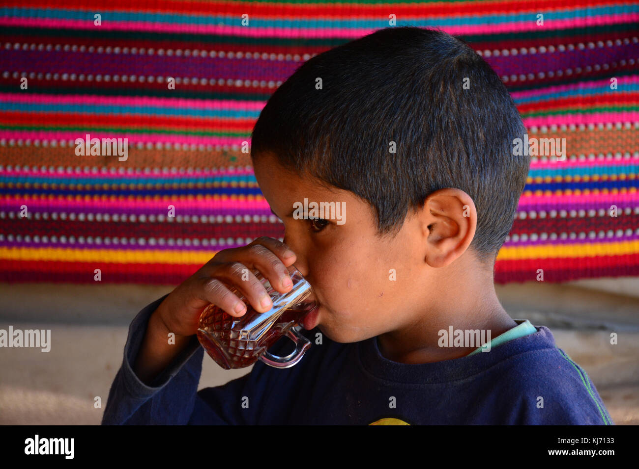 Bedouin tea time Foto Stock