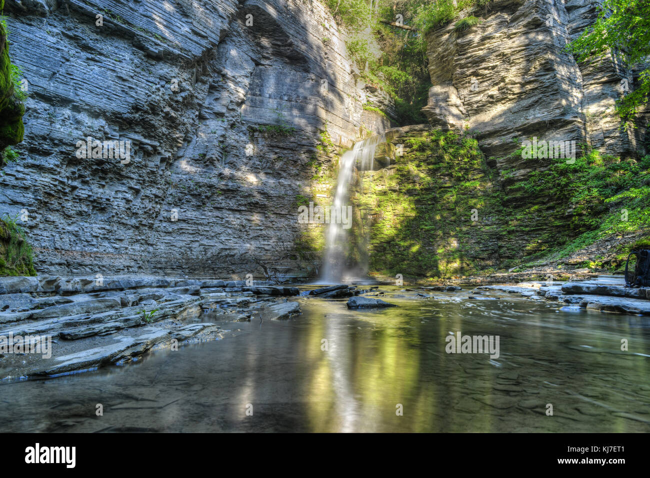 Eagle cliff cade all Avana glen in new york. Una bella forra breve nella regione dei Finger Lakes. Foto Stock