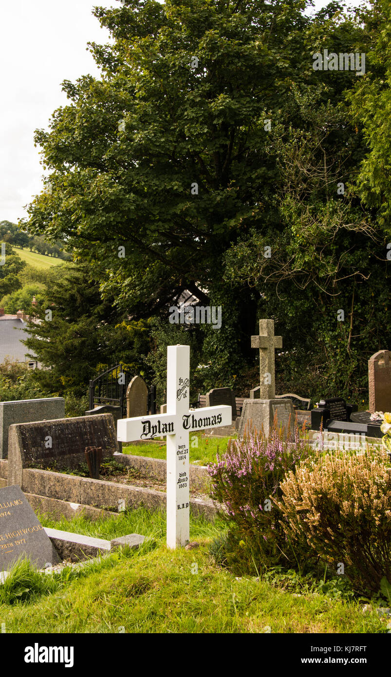 La tomba di Dylan Thomas. Foto Stock