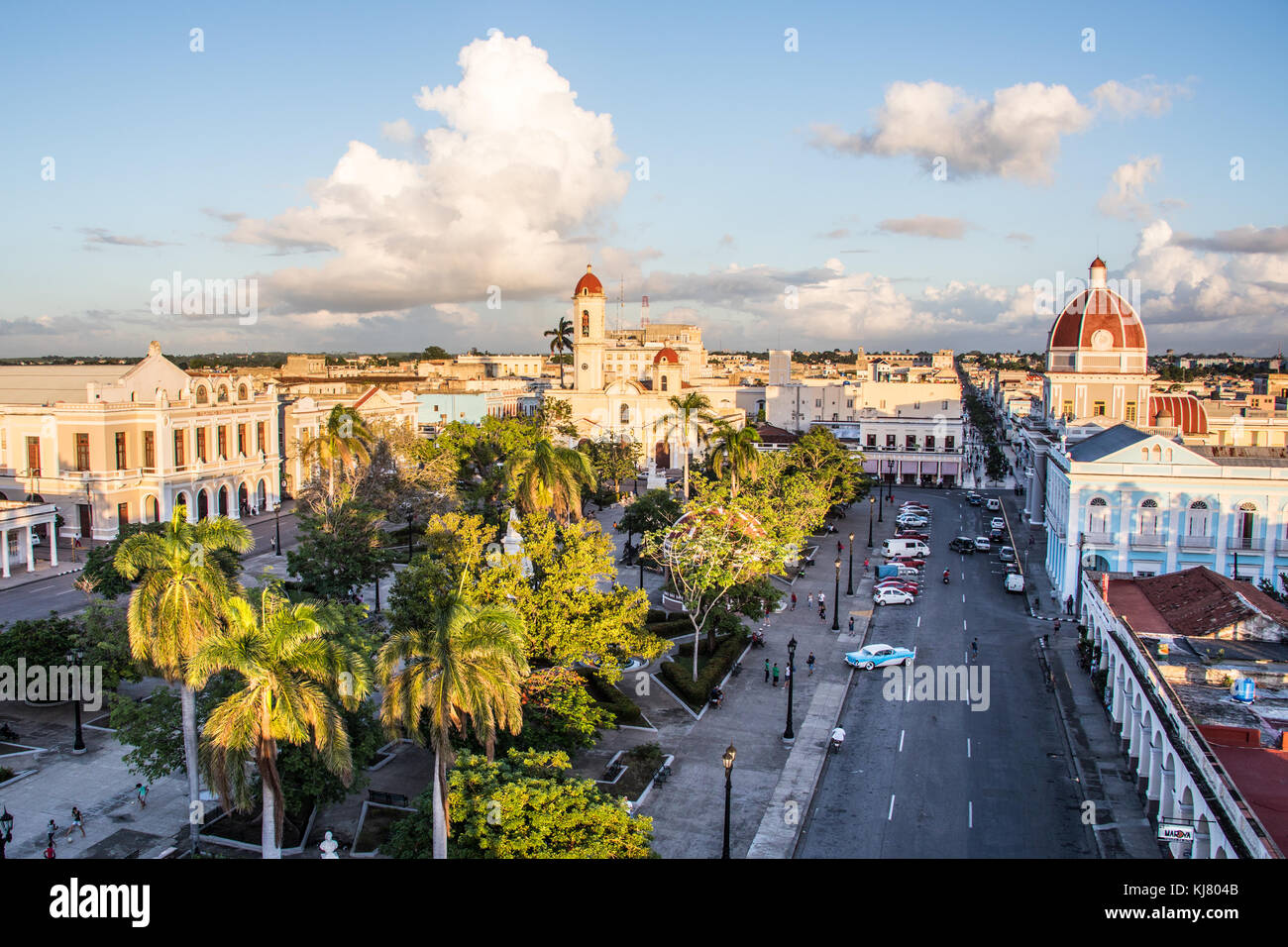 Parque Jose Marti, Cienfuegos, Cuba Foto Stock