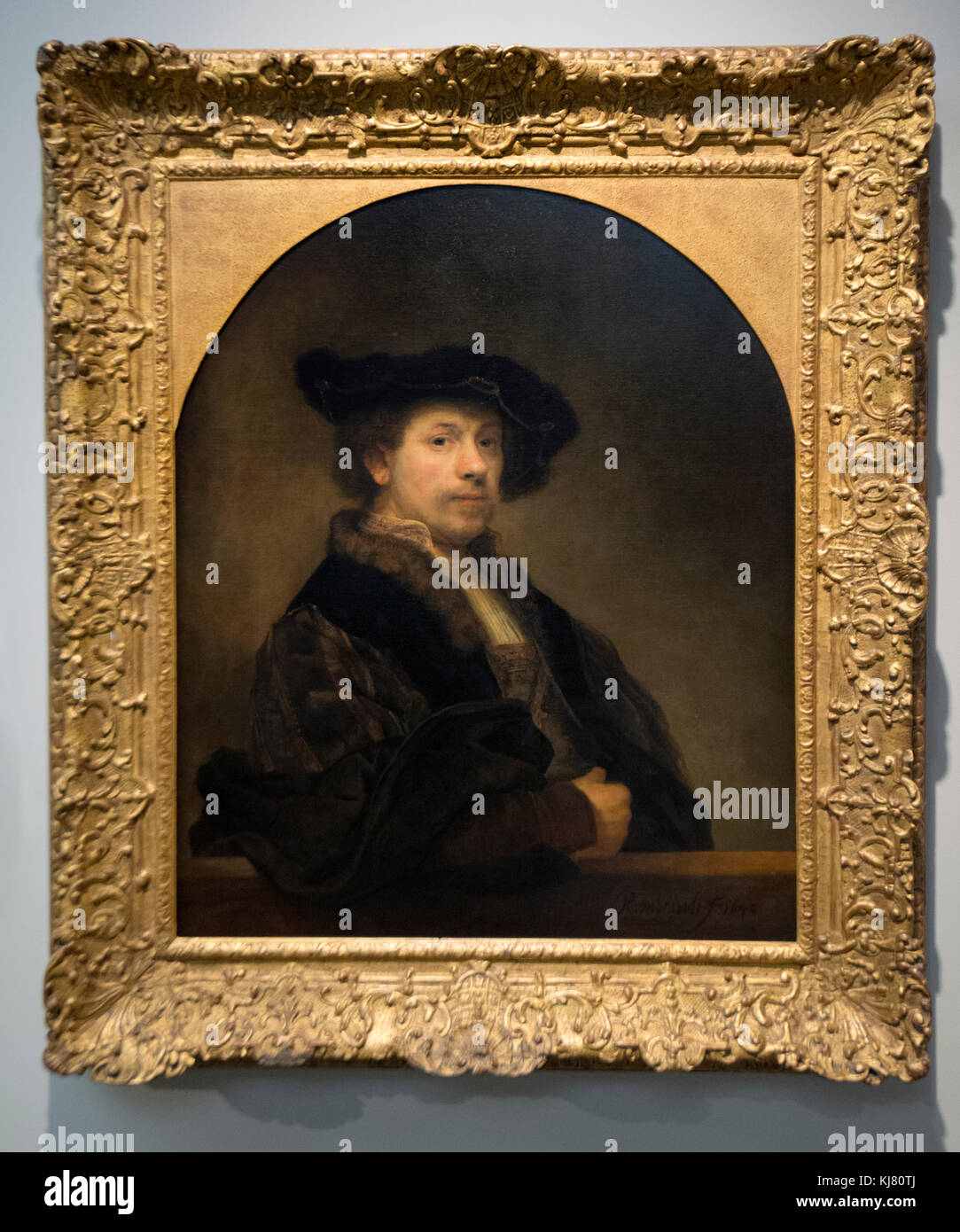 Rembrandt - Ritratto di auto all'età di 34 (1640) Foto Stock