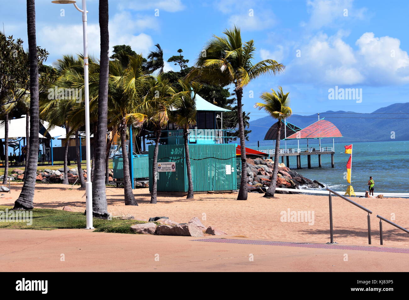 Stazione di guardia sulla Strand a Townsville, Australia. Foto Stock