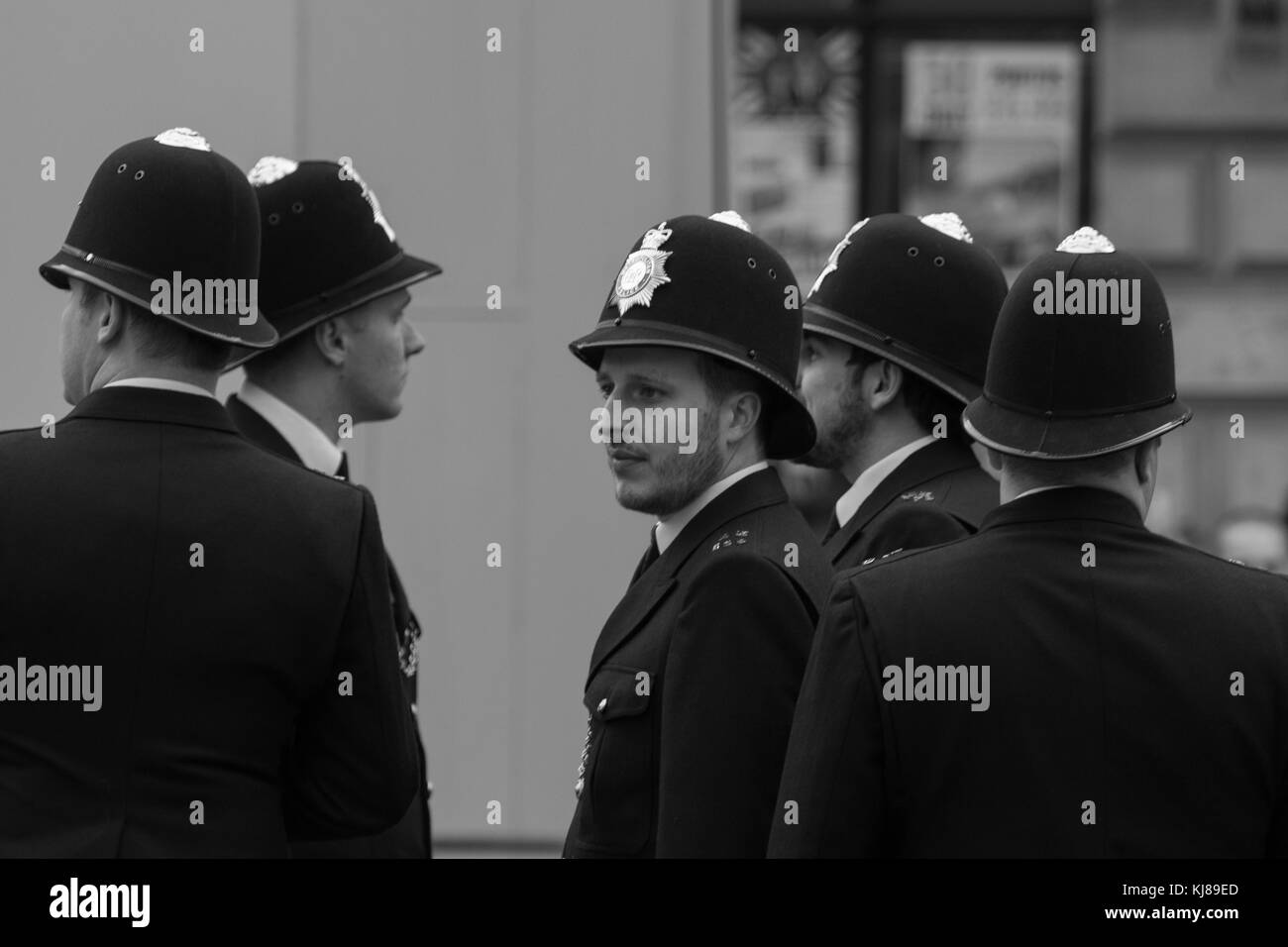 Poliziotti di pattuglia Foto Stock