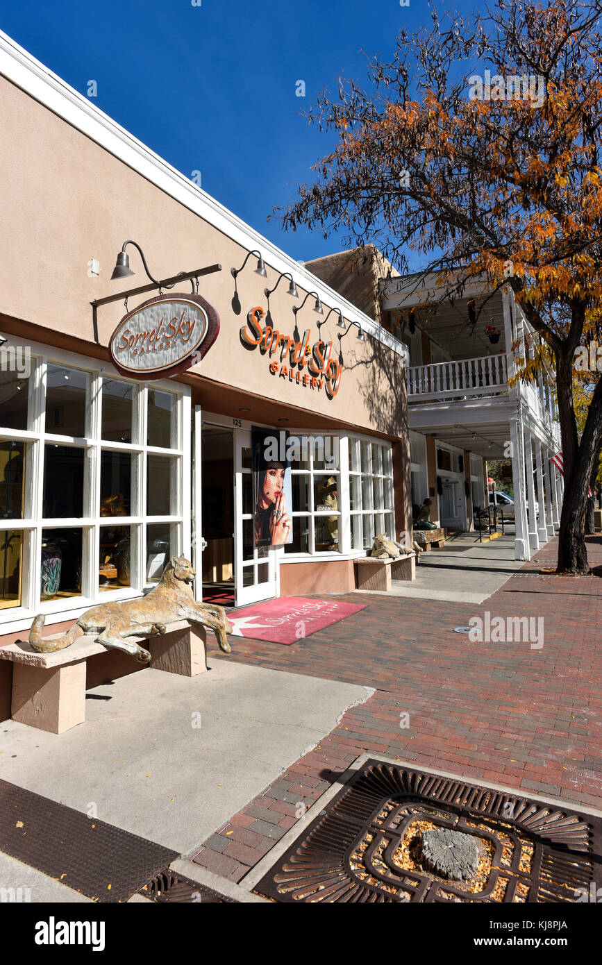 Il Sorrel Sky Galley nel centro cittadino di Santa Fe, New Mexico Foto Stock