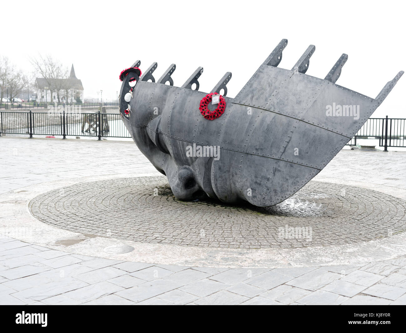 I marittimi mercantili War Memorial, Cardiff Bay,UK Foto Stock
