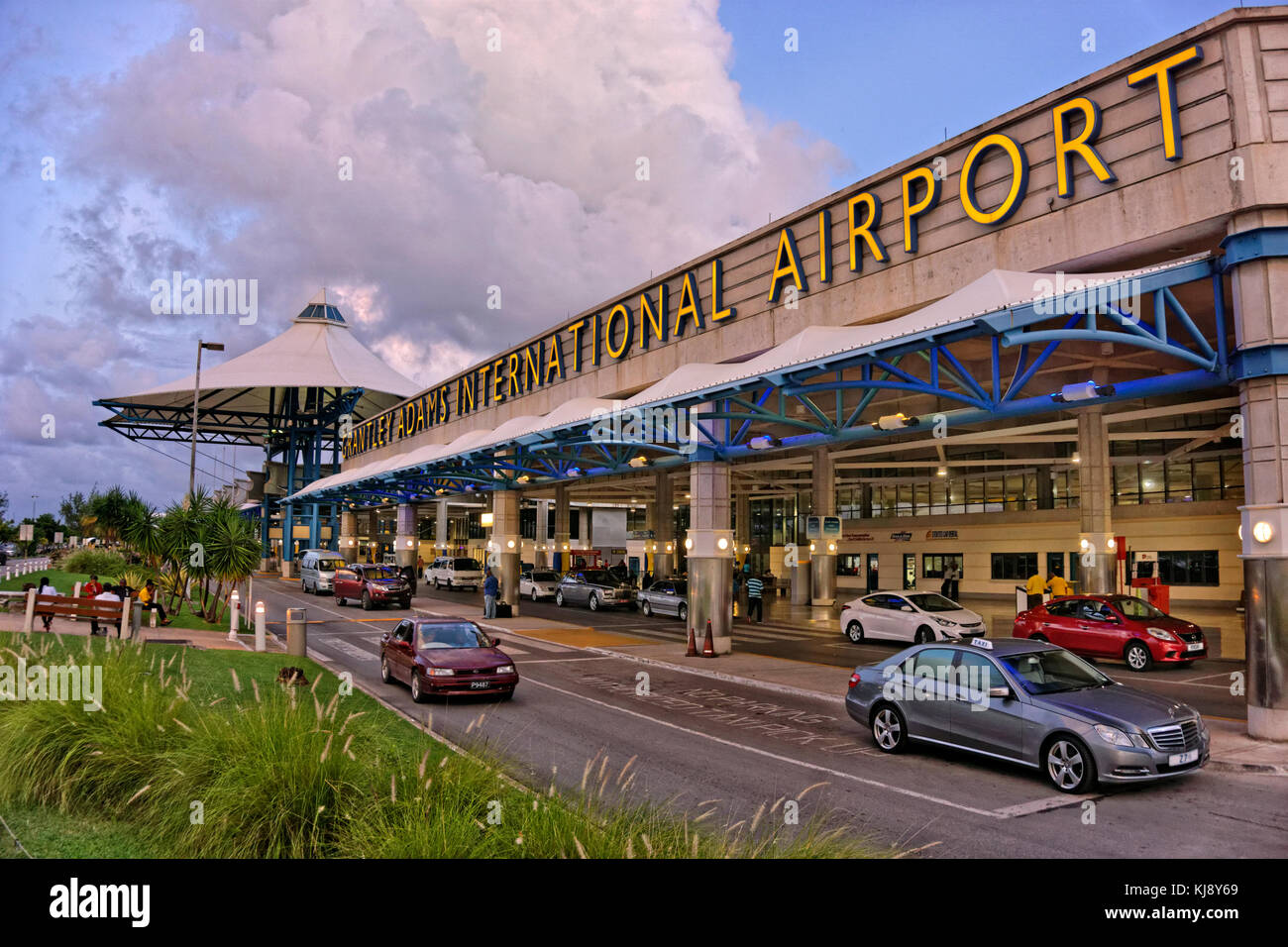 L'aeroporto internazionale Grantley Adams, Bridgetown, Christ Church, Barbados. Foto Stock