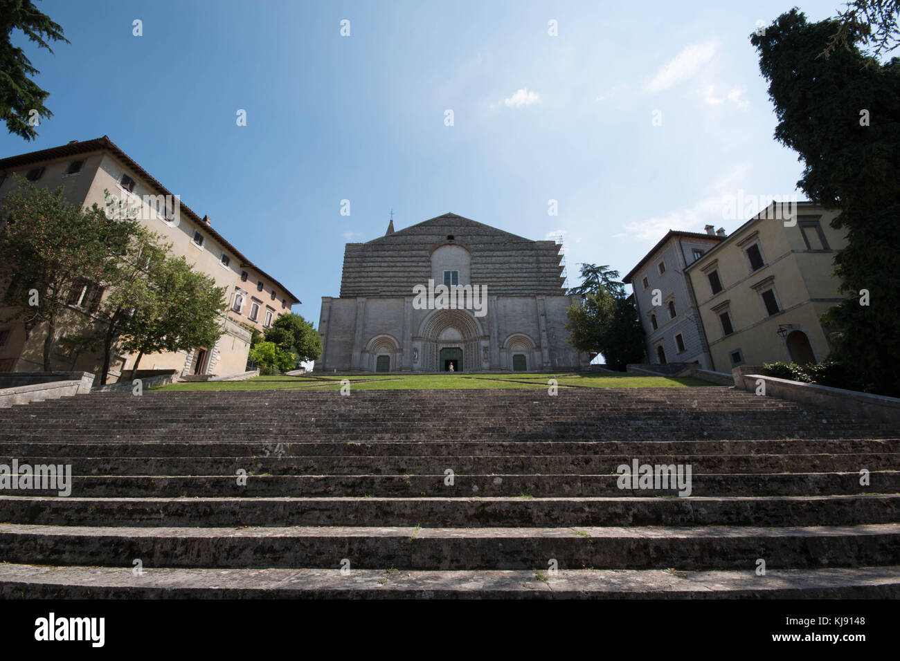 San Fortunato chiesa, Todi, Italia centrale. Foto Stock