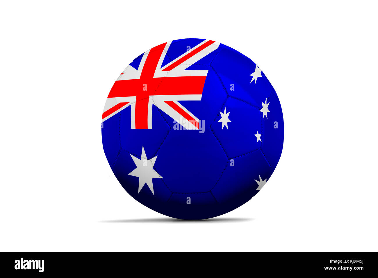 Pallone da calcio isolati con il team di bandiera, Russia 2018. australia Foto Stock