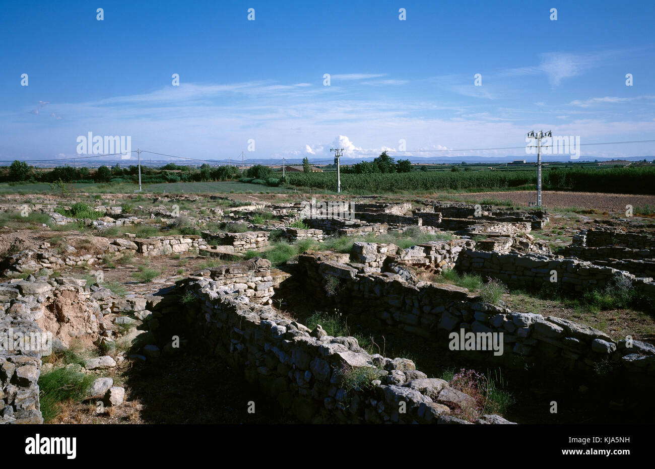 El moli d'espigol. 5th-1st bc. iberan città delle tribù ilergeta. pre-romani popolo della penisola iberica tornabous, provincia di Lleida. Catalonia Spagna. Foto Stock