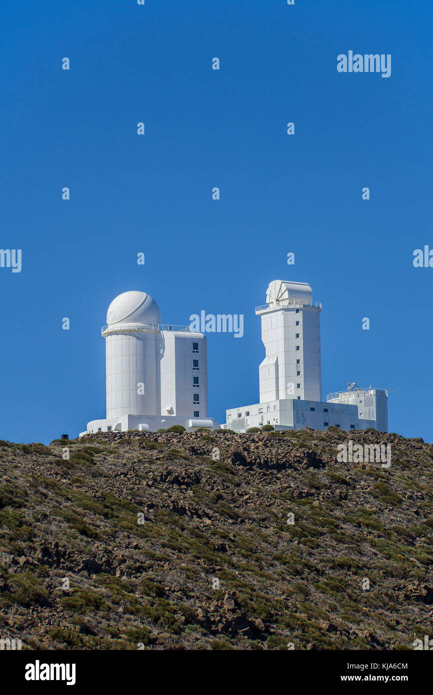 Observatorio del Teide teide osservatorio astronomico, isola di Tenerife, Isole canarie, Spagna Foto Stock