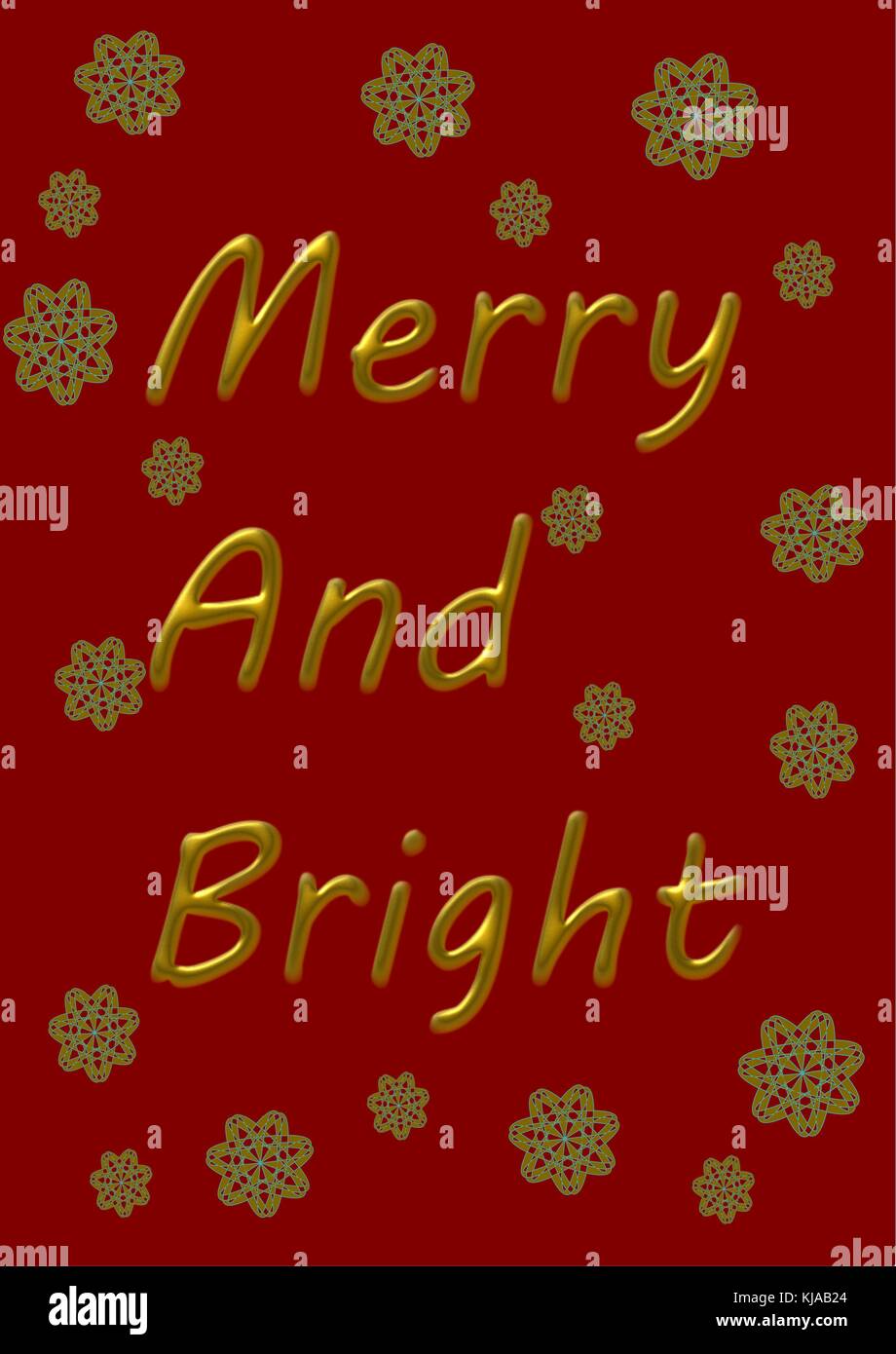 Allegro e luminoso di scrittura di Natale con i fiocchi di neve Illustrazione Vettoriale