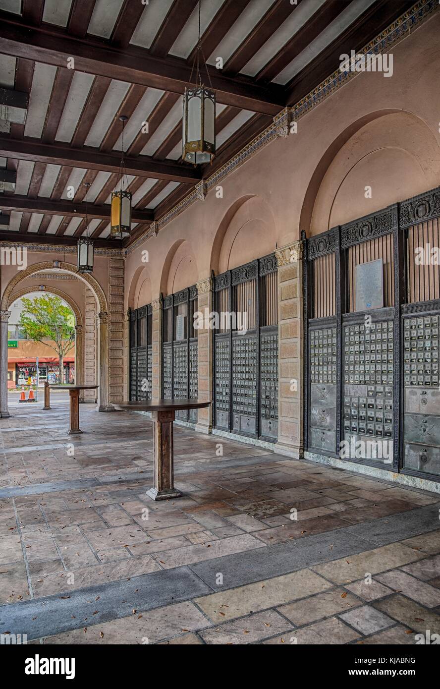 Storico open air United States Post office in st petersburg, in Florida, Stati Uniti d'America Foto Stock