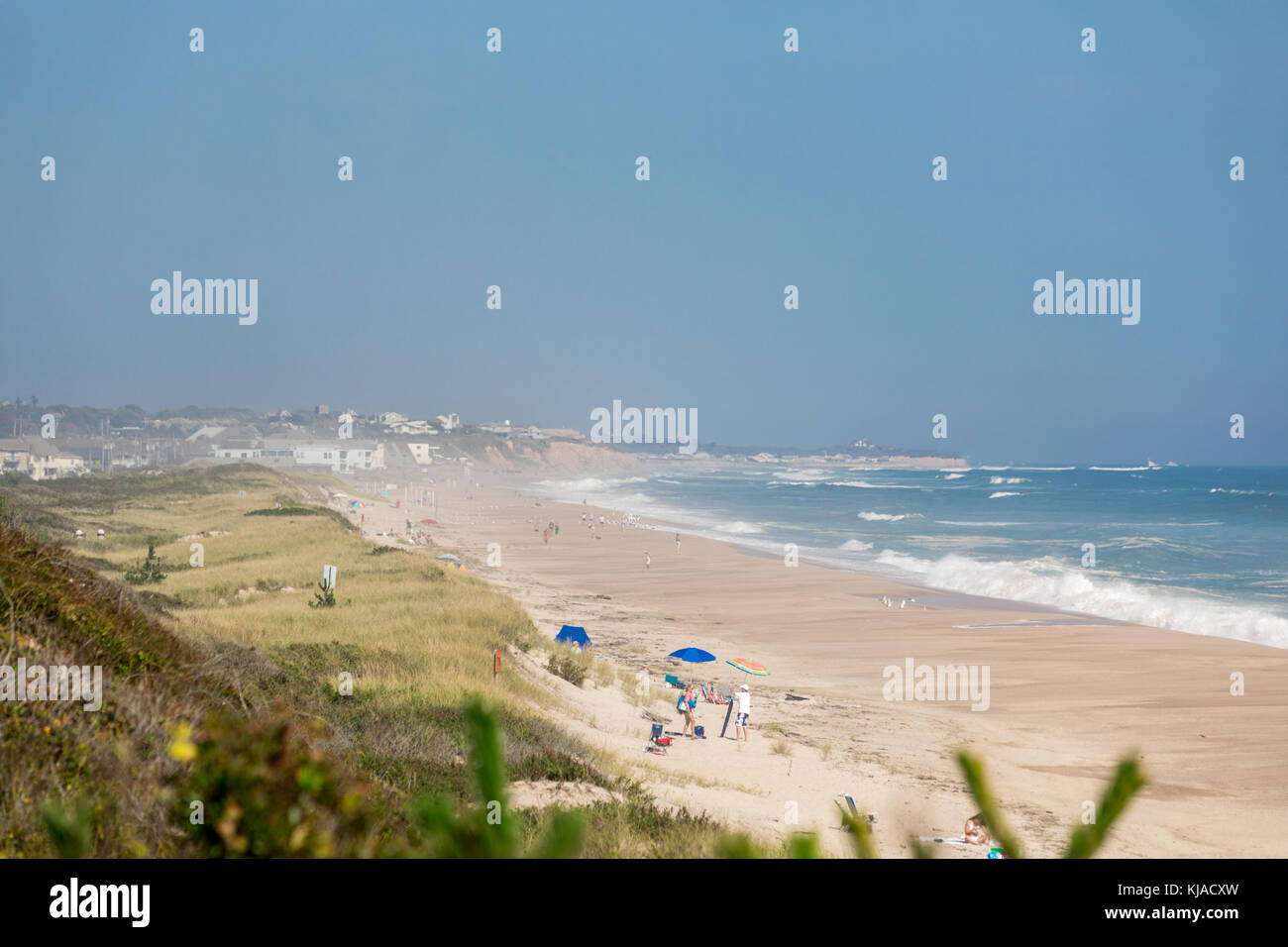Oceano atlantico spiaggia di montauk ny Foto Stock