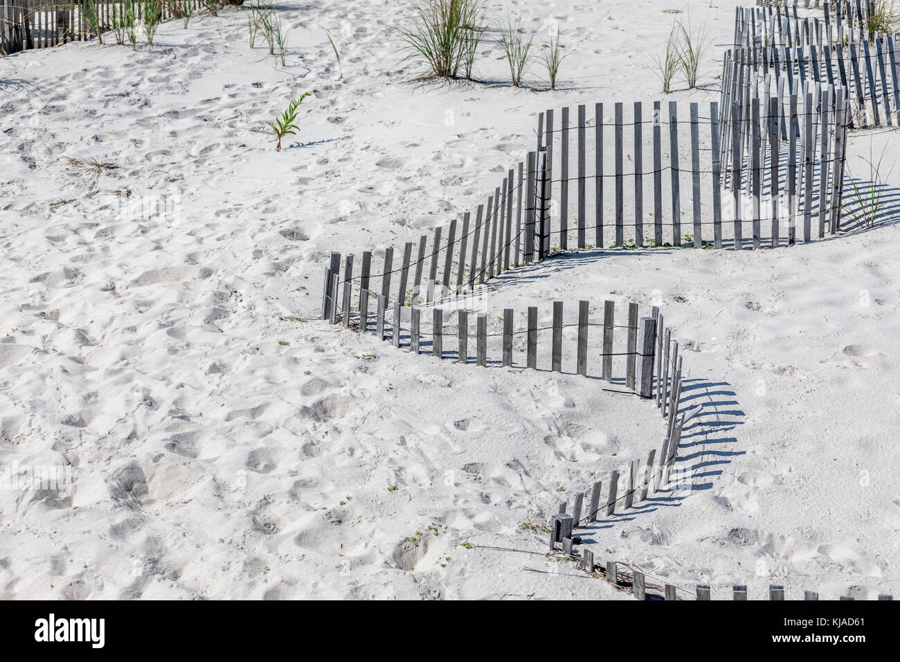 Spiaggia recinzioni in Southampton, NY Foto Stock