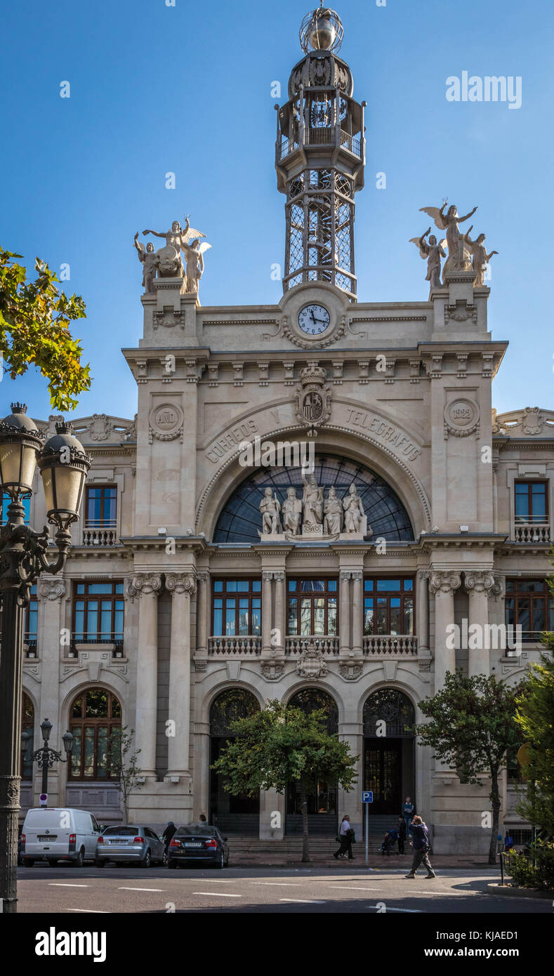 Plaza del Ayuntamiento, Valencia Foto Stock