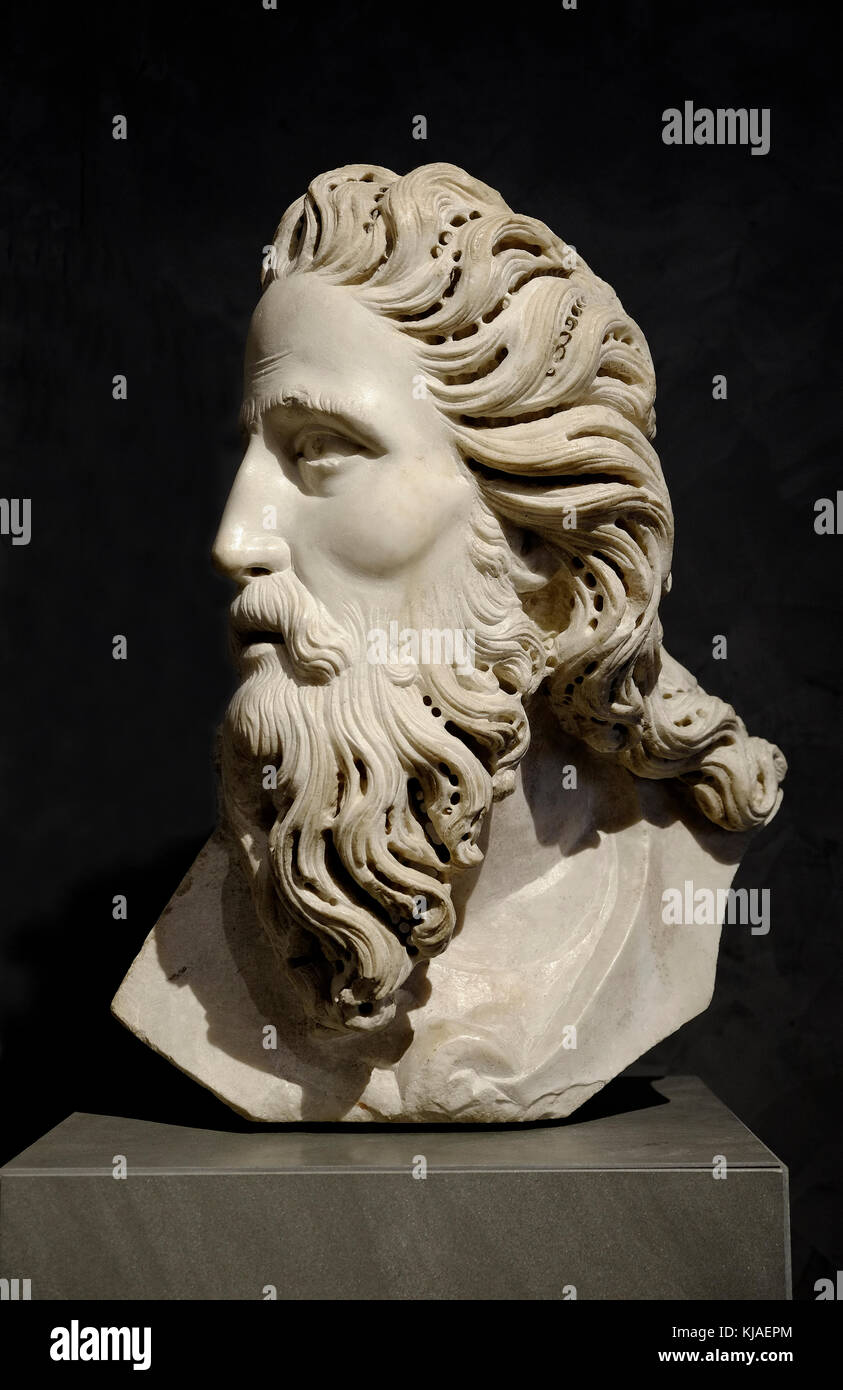 Testa di San Giovanni Battista, opera del duomo museum, Firenze, Italia Foto Stock