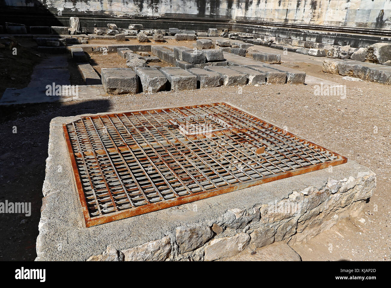 Rovinato Tempio di Apollo, Didim, Turchia Foto Stock