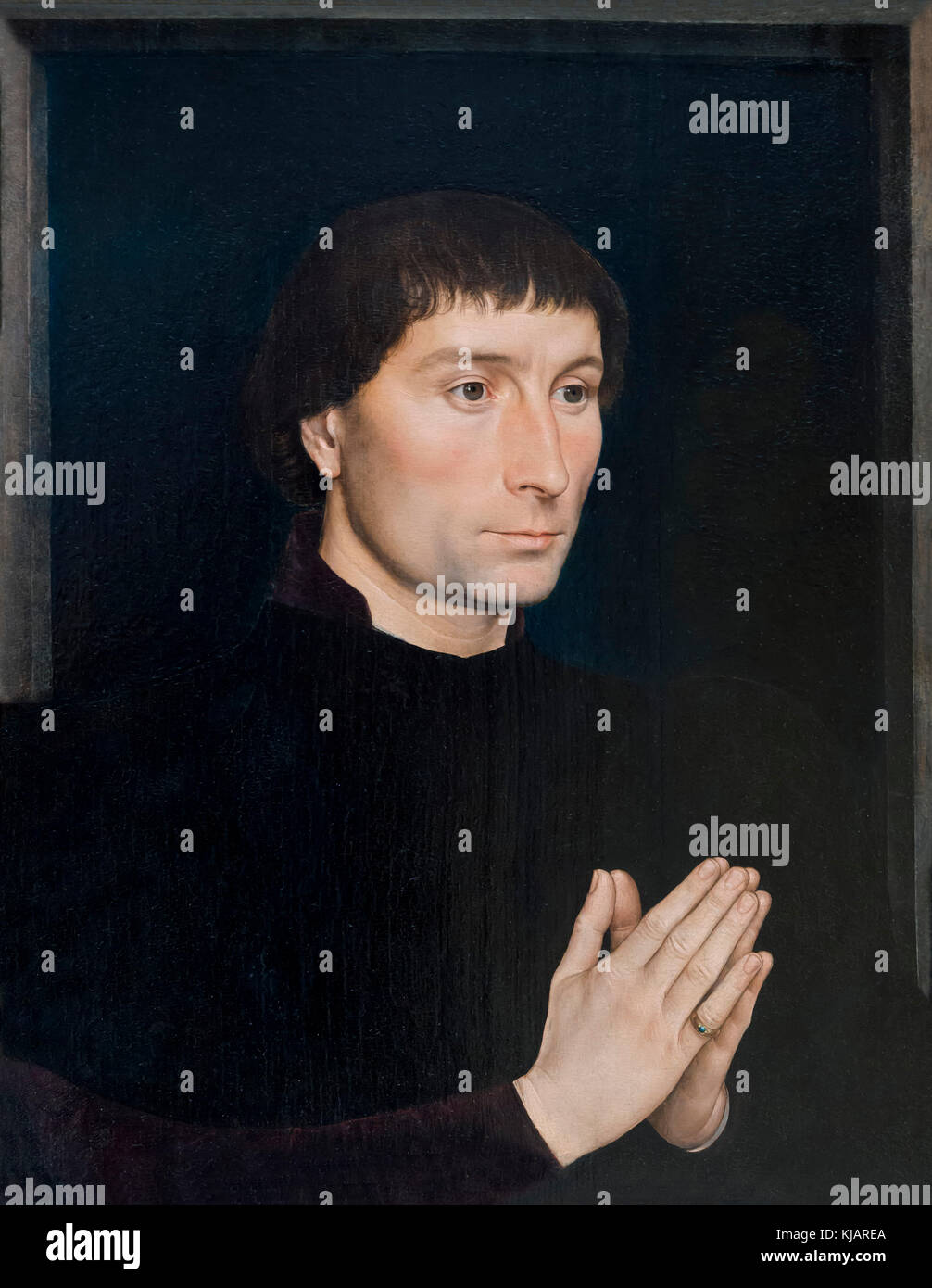 Reproduction Toile Hans Memling - Tommaso Et Maria Portinari - Cadre Bois Prêt à Accrocher - Déco Salon Ou Chambre