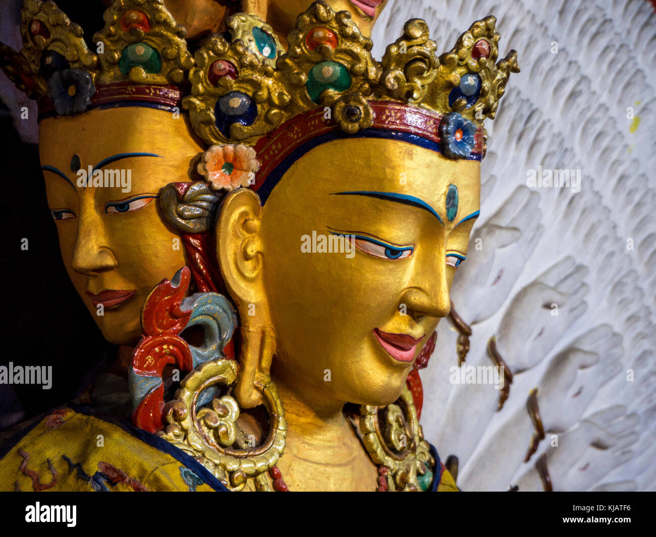 Buddha a monastero Buddista in Ladakh India Foto Stock