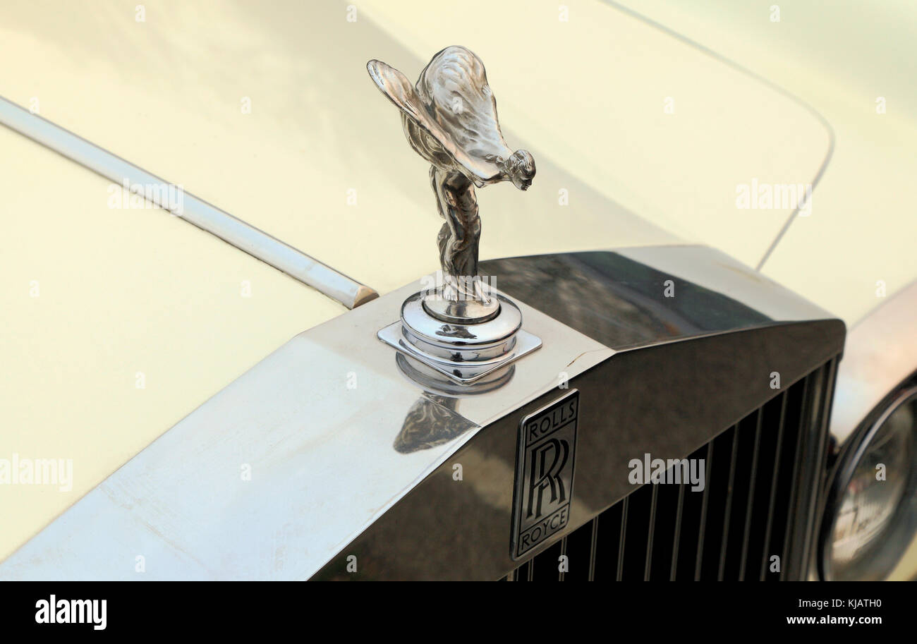 Rolls Royce, alato, volare, icona della Madonna, il tappo di riempimento, motif Foto Stock