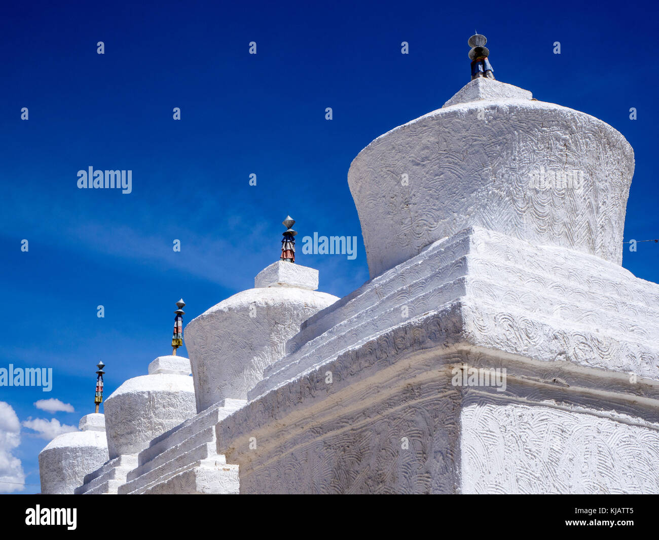 Stupa buddisti in Ladakh India Foto Stock