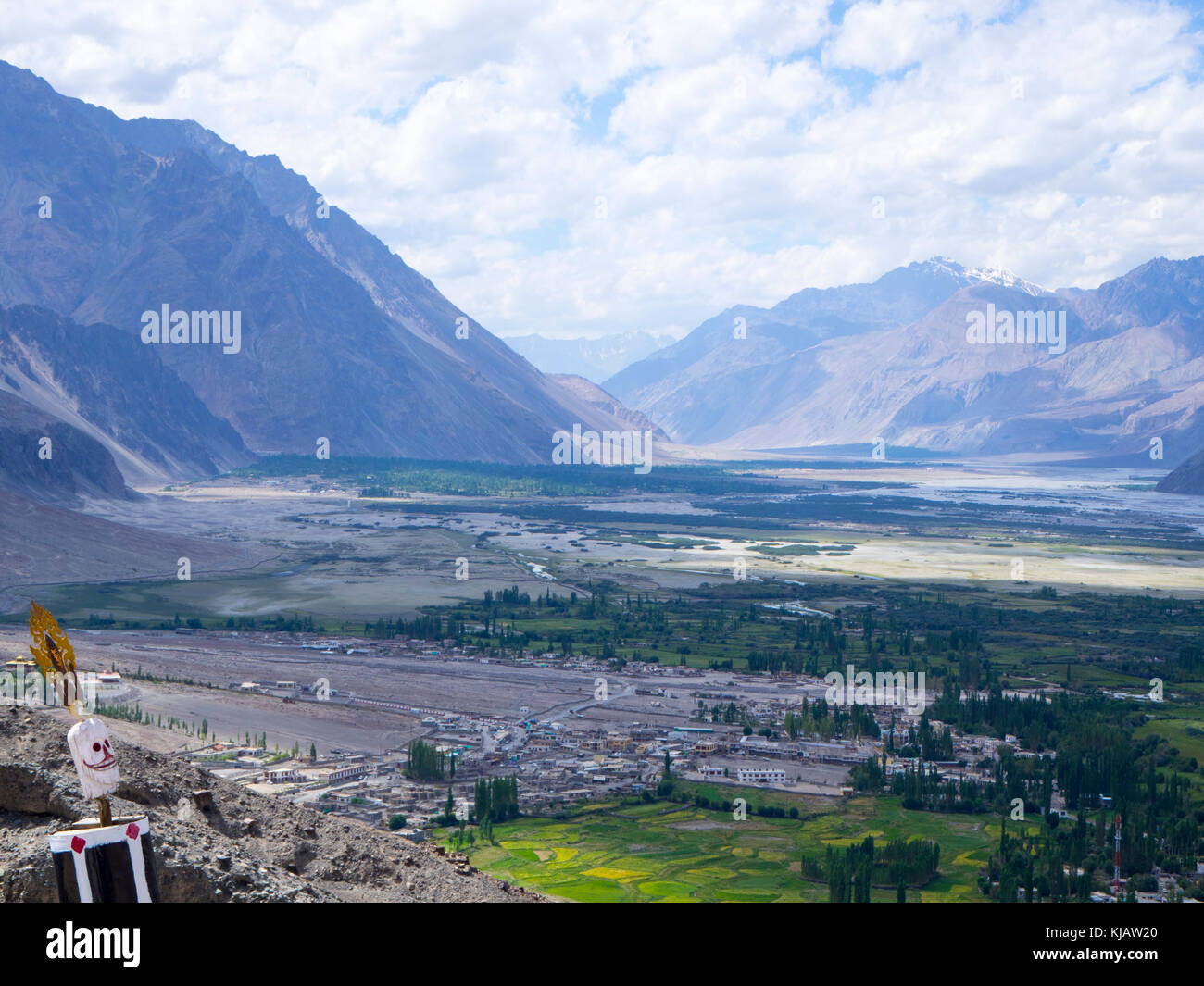 Il paesaggio della valle Nubra in Ladakh India Foto Stock