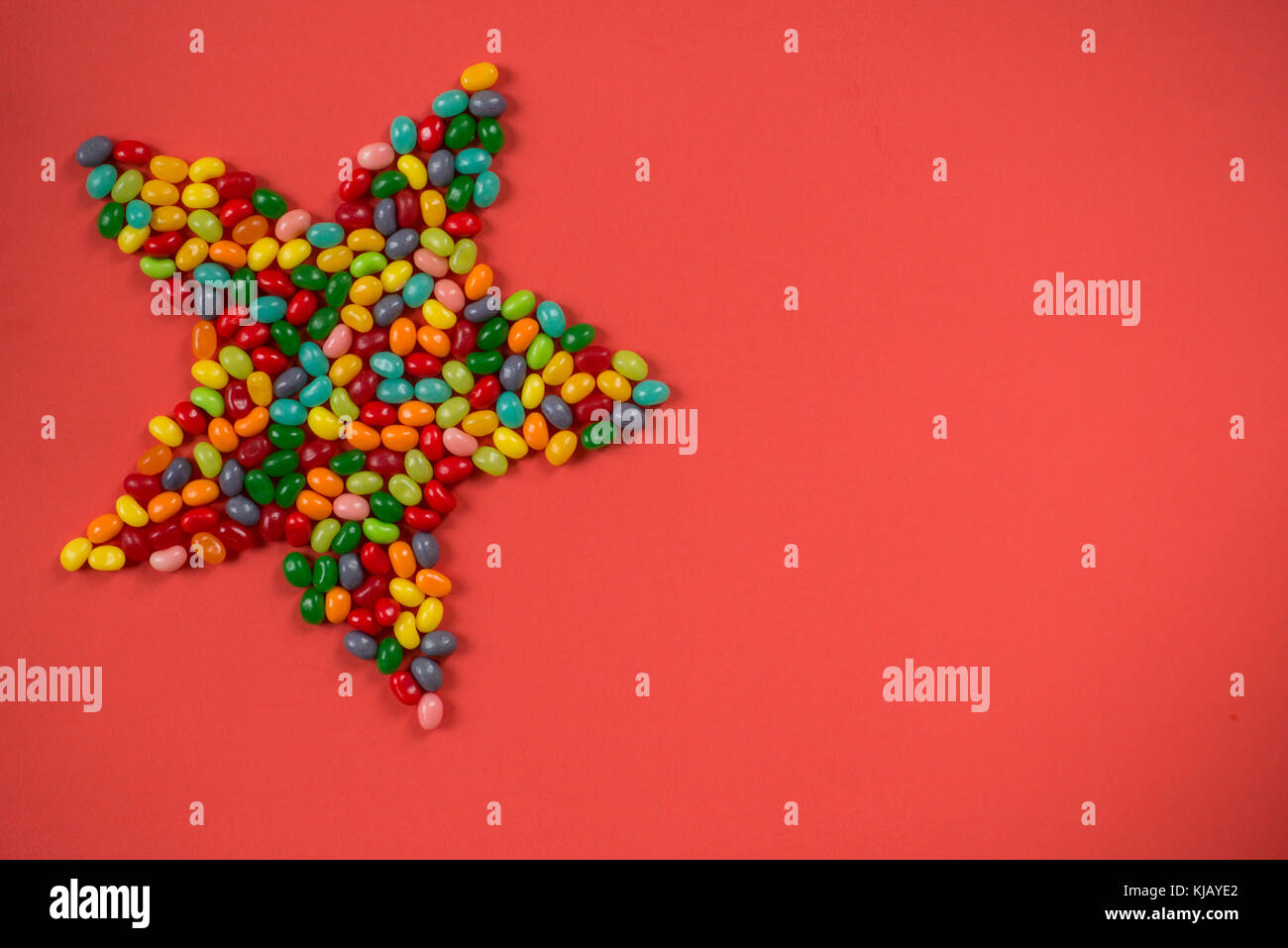 Jelly Bean forma a stella Foto Stock