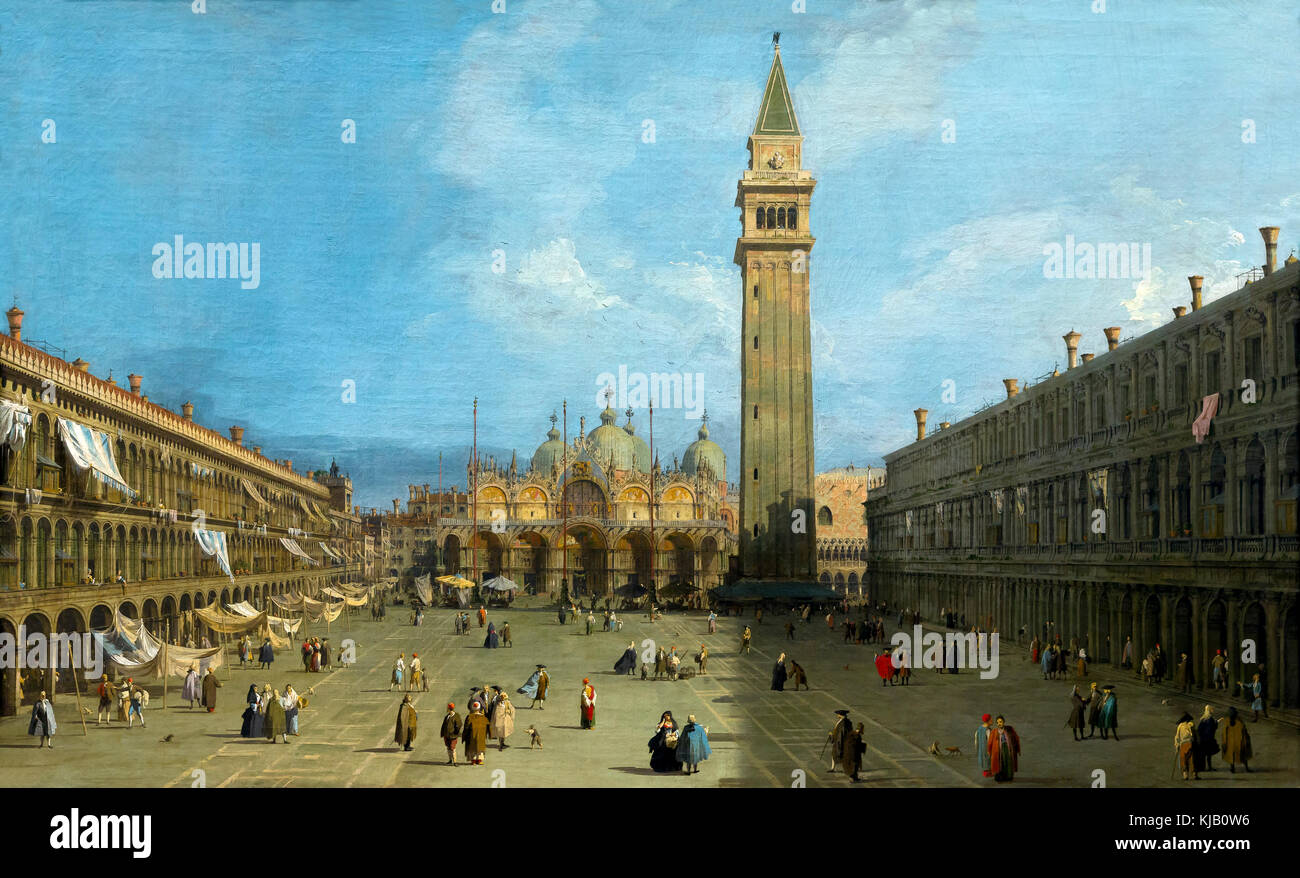 Piazza San Marco, Canaletto, 1720's, Metropolitan Museum of Art, Manhattan, New York City, Stati Uniti d'America, America del Nord Foto Stock
