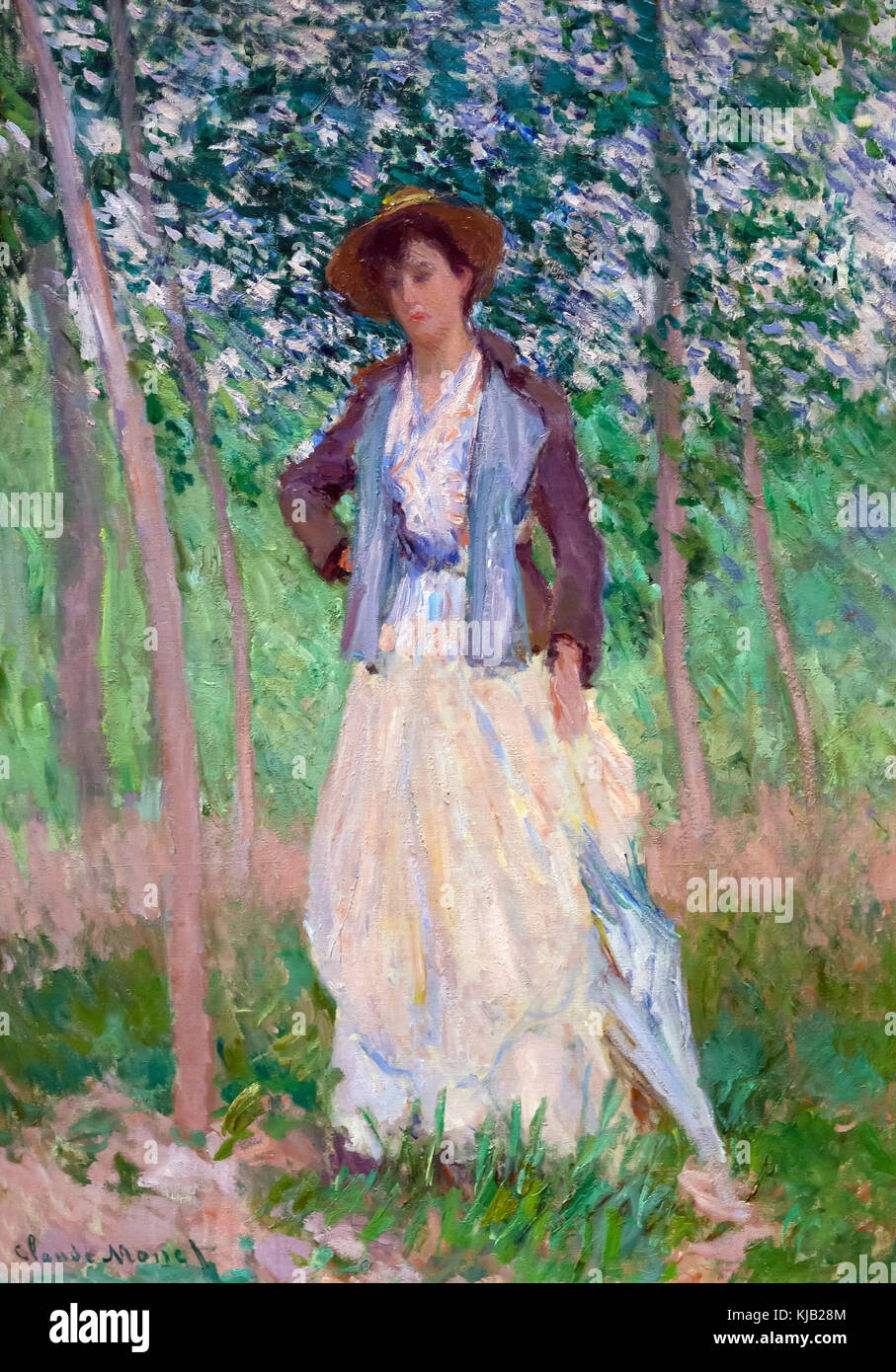 Il passeggino, Suzanne Hoschede, Claude Monet, 1887, Metropolitan Museum of Art, Manhattan, New York City, Stati Uniti d'America, America del Nord Foto Stock