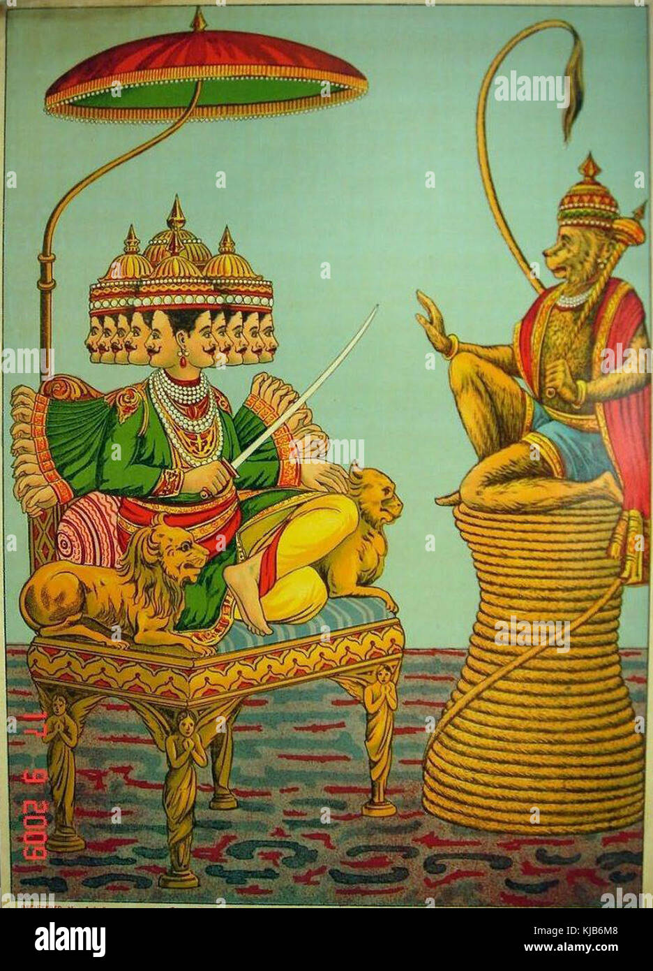 Il principe di scimmia Angad viene inviato prima di dare la diplomazia una ultima opportunità Foto Stock