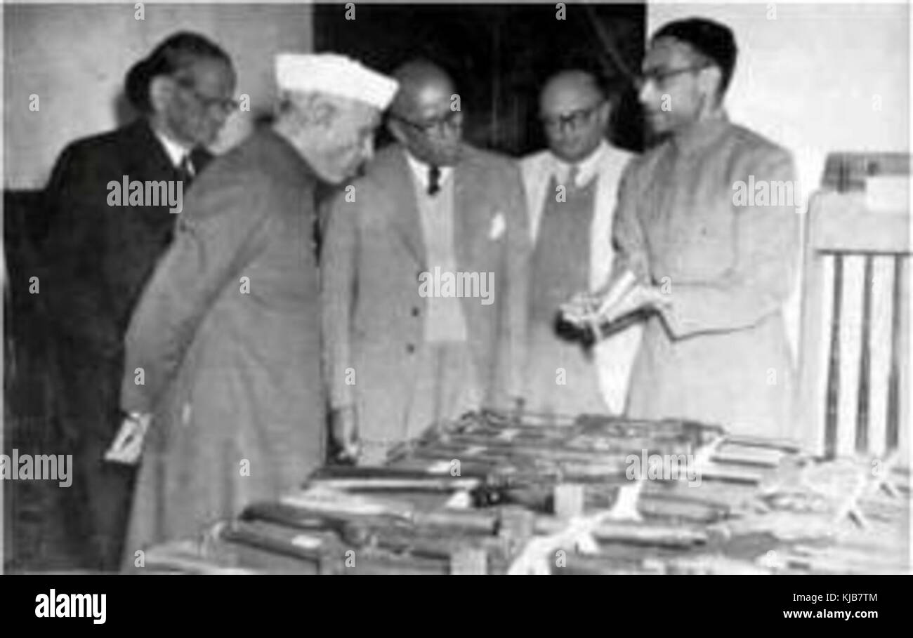 Armi sequestrate dai comunisti in Telangana Foto Stock