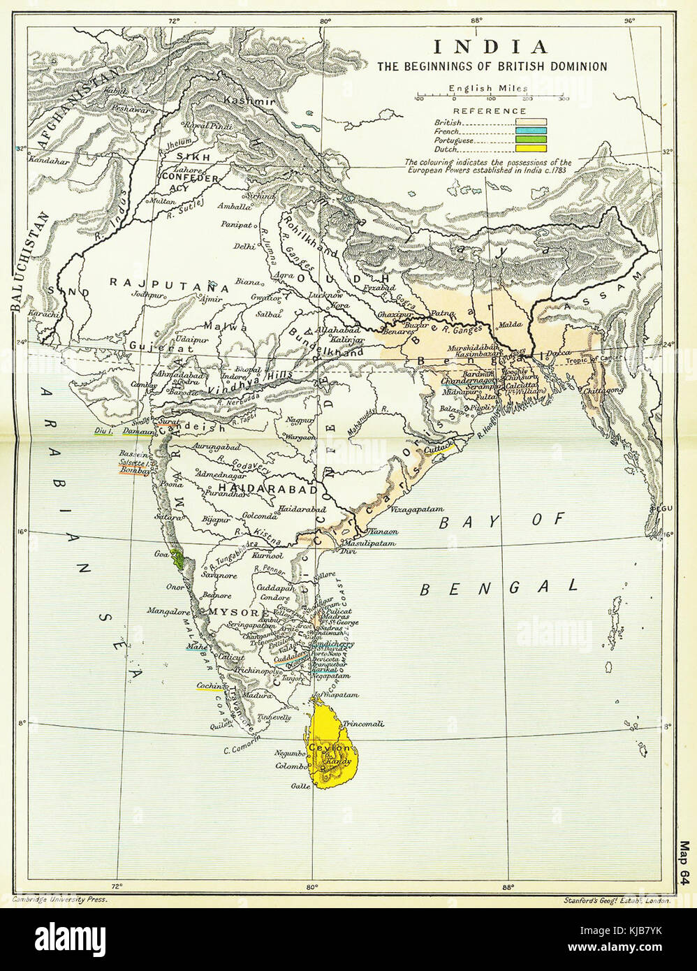 Dominio britannico dell'India(1783) Foto Stock