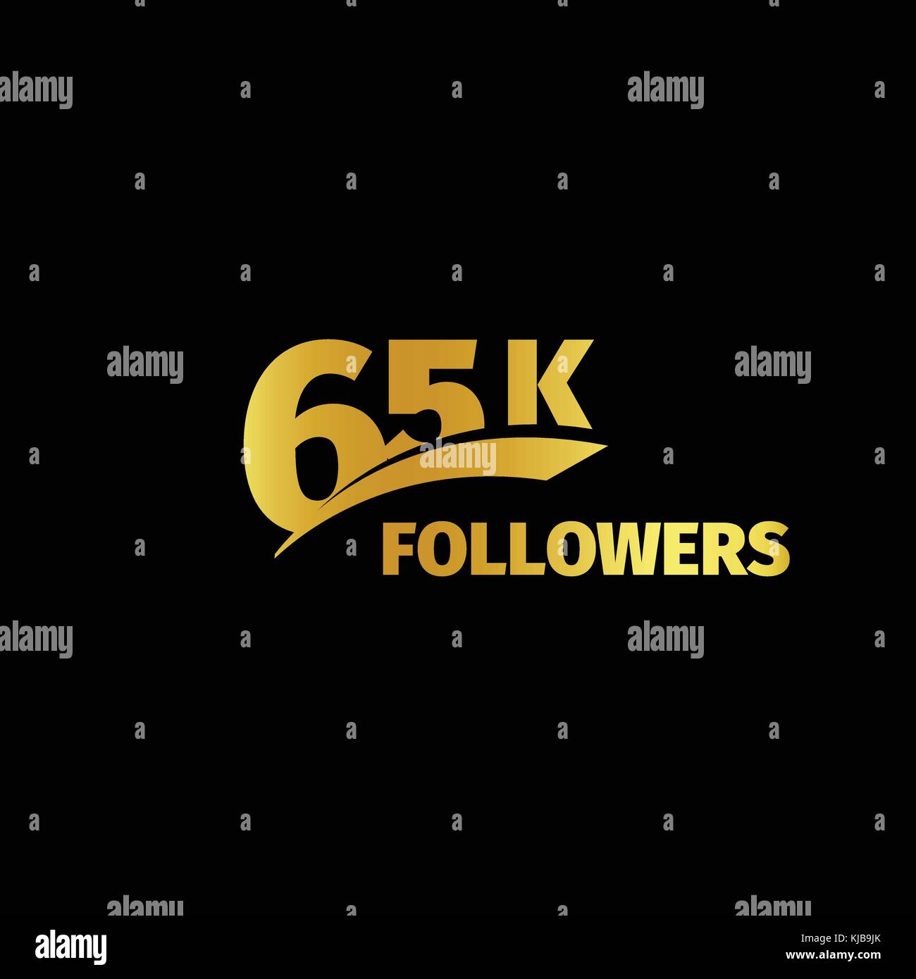 Elegante design rigoroso, il numero di abbonati di reti sociali, anniversario illustrazione vettoriale set. I miei discepoli logo collection. grandi set di vettore d'oro numeri e lettere alle comunità online Illustrazione Vettoriale