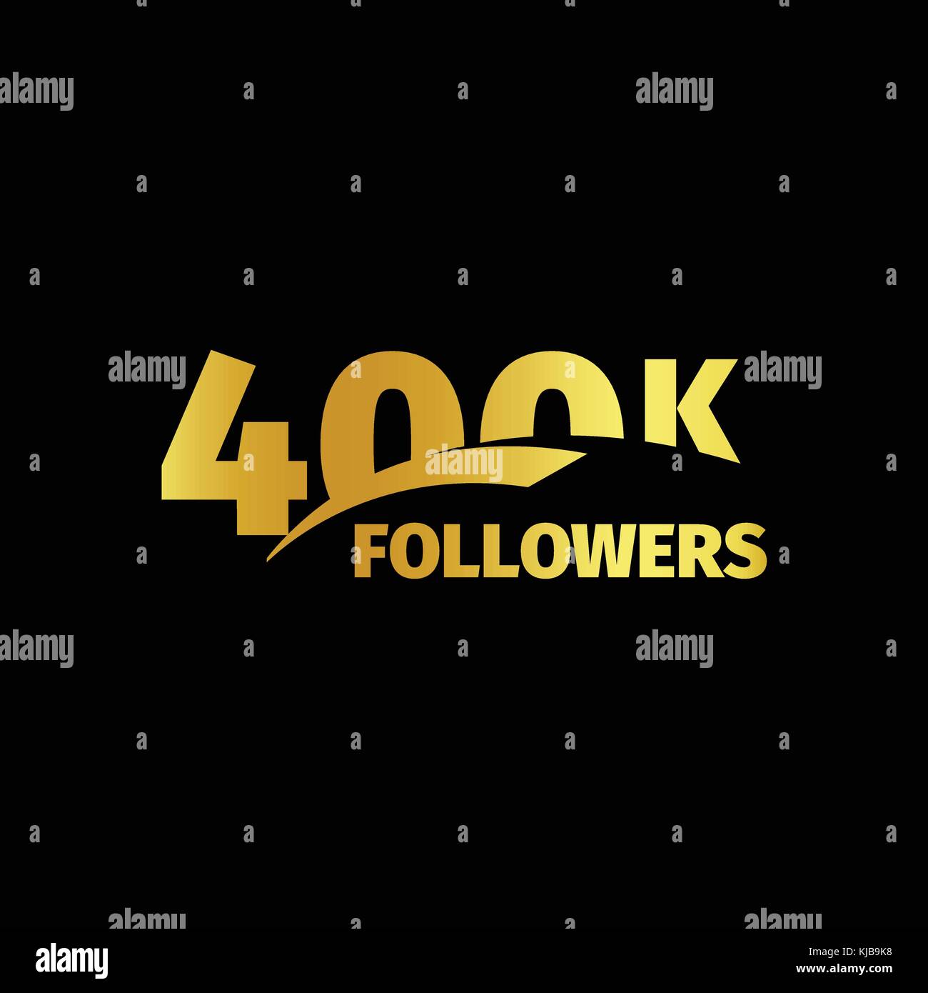 Elegante design rigoroso, il numero di abbonati di reti sociali, anniversario illustrazione vettoriale set. I miei discepoli logo collection. grandi set di vettore d'oro numeri e lettere alle comunità online Illustrazione Vettoriale