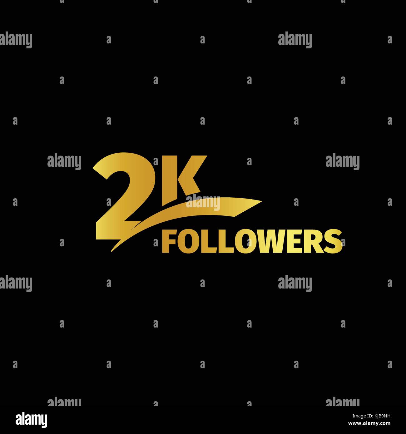 Elegante design rigoroso, il numero di abbonati di reti sociali, anniversario illustrazione vettoriale set. I miei discepoli logo collection. grandi set di vettore d'oro numeri e lettere alle comunità online Illustrazione Vettoriale