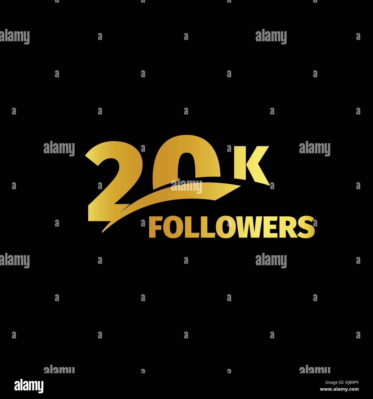 Elegante design rigoroso, il numero di abbonati di reti sociali, anniversario illustrazione vettoriale set. I miei discepoli logo collection. grandi set di vettore d'oro numeri e lettere alle comunità online Illustrazione Vettoriale