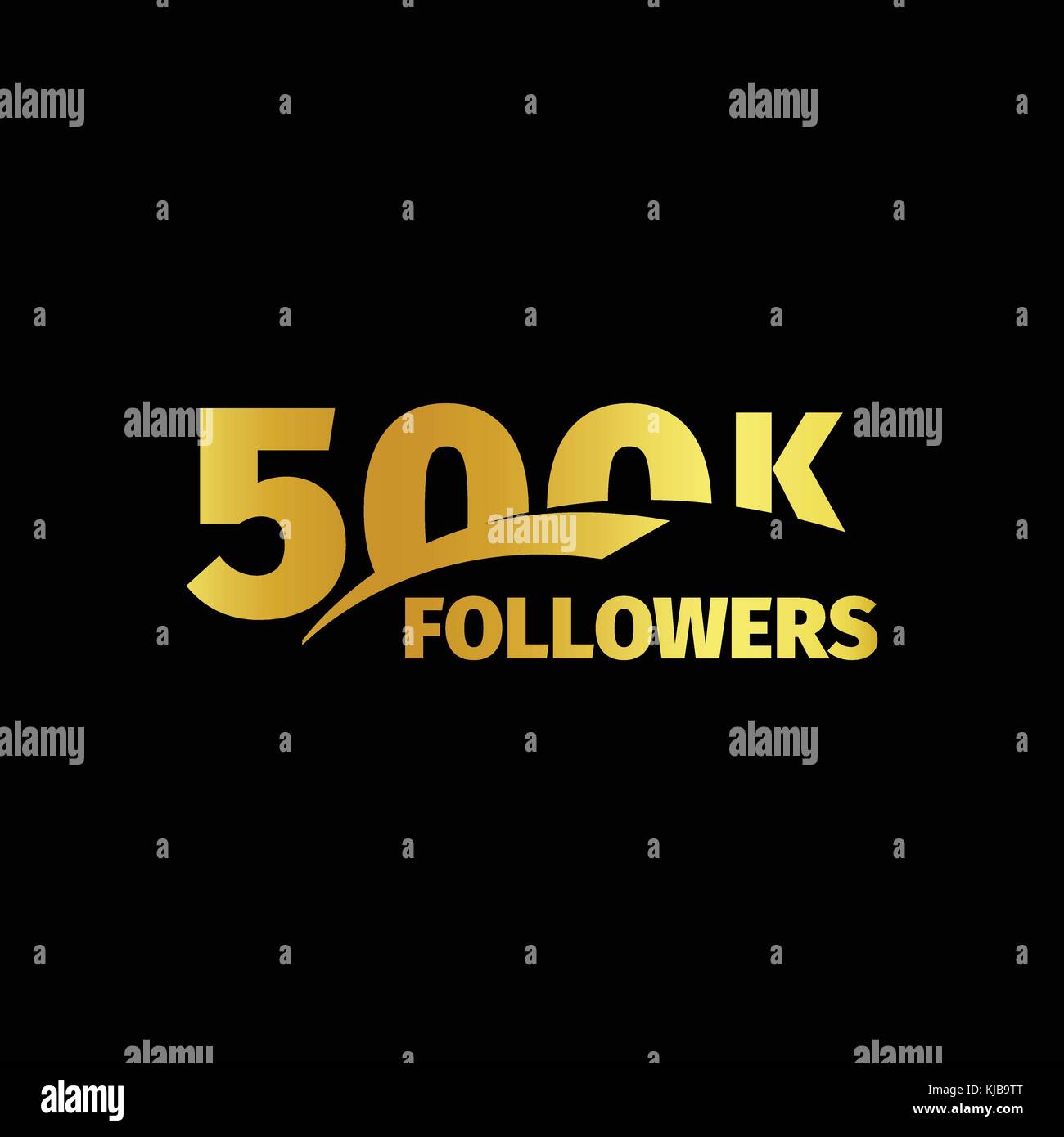 Elegante design rigoroso, il numero di abbonati di reti sociali, anniversario illustrazione vettoriale set. I miei discepoli logo collection. grandi set di vettore d'oro numeri e lettere alle comunità online Illustrazione Vettoriale