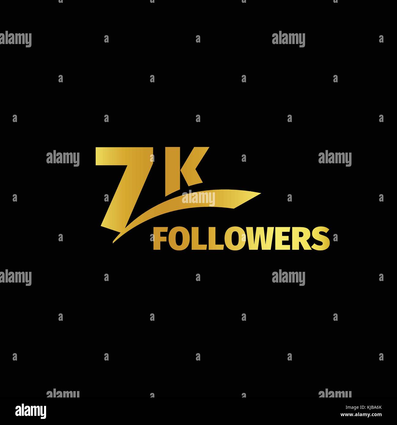 Elegante design rigoroso, il numero di abbonati di reti sociali, anniversario illustrazione vettoriale set. I miei discepoli logo collection. grandi set di vettore d'oro numeri e lettere alle comunità online Illustrazione Vettoriale