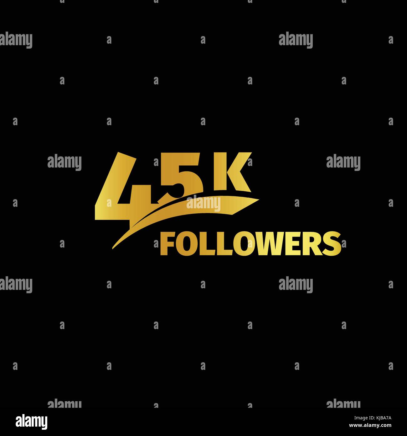 Elegante design rigoroso, il numero di abbonati di reti sociali, anniversario illustrazione vettoriale set. I miei discepoli logo collection. grandi set di vettore d'oro numeri e lettere alle comunità online Illustrazione Vettoriale